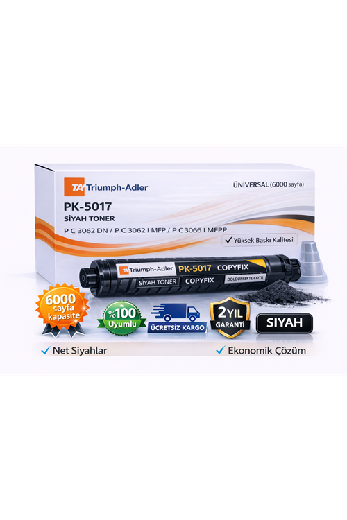 Triumph-Adler PK-5017K Siyah Copyfix Toner (P-C3062 / P-C3066 Serisi)