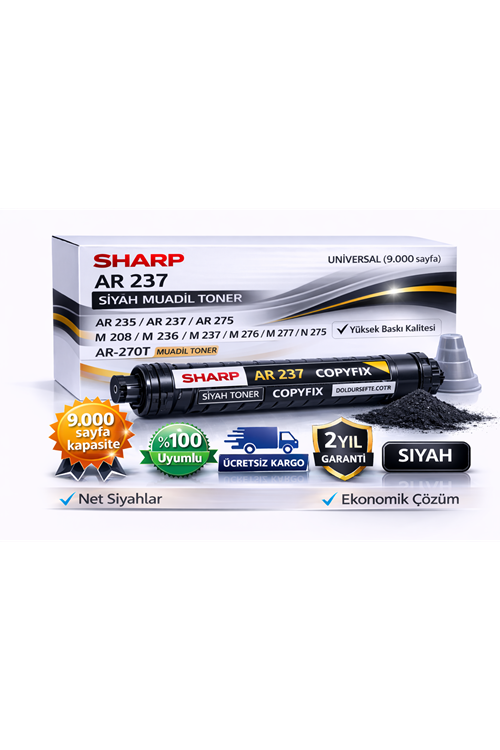 Sharp AR-270T Siyah Muadil Toner (AR 235-237-275 / M Serisi Uyumlu)