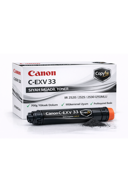 Canon C-EXV 33 Siyah Muadil Copyfix Toner – IR 2520 / 2525 / 2530 Uyumlu (2785B002AA – 700g)