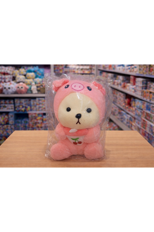 Sevimli Ayıcık Peluş Oyuncak – Pembe Kostümlü Peluş Oyuncak