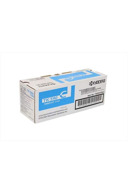 Kyocera TK-590C Mavi (Cyan) Orijinal Toner (100g) - ECOSYS M6026 / M6526 / FS-C2026 / C2126 / C2526 / C5250 Uyumlu